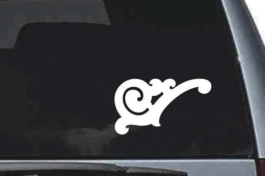 Picniva Scroll Sty32 Vinyl Car Window Decal, Approx 5 in