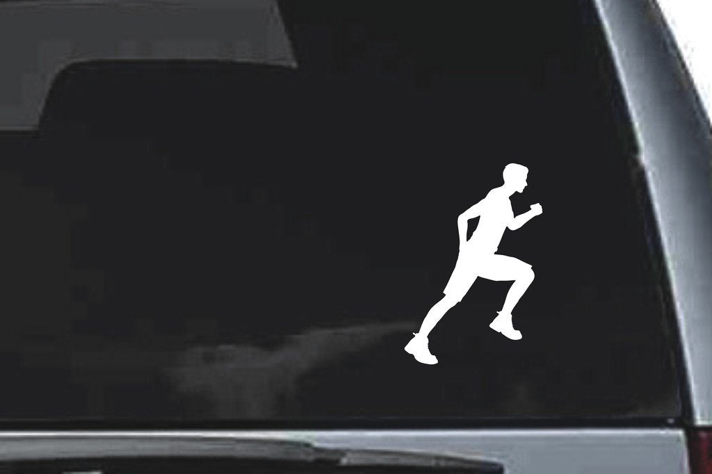 Picniva Running Sty1 Vinyl Car Window Decal, Approx 5 in