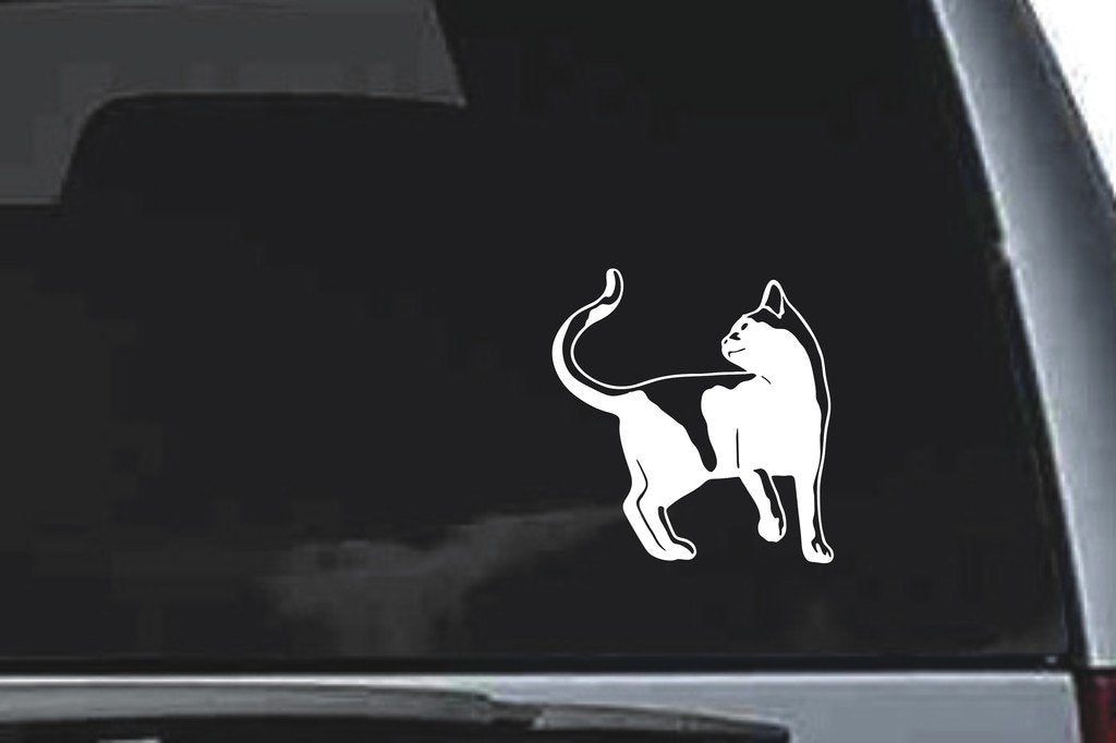 Picniva Cat Sty26 Vinyl Car Window Decal, Approx 5 in