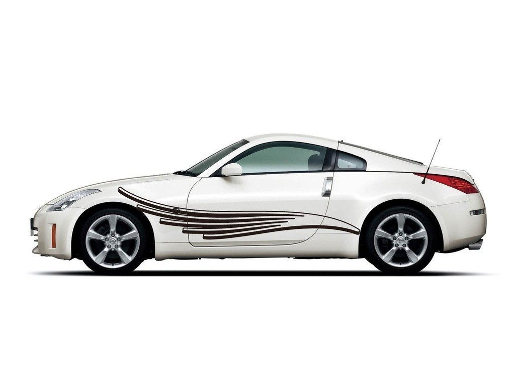 Picniva sty315 Racing Car Body Side Stripes Sticker Decal 2 Pcs