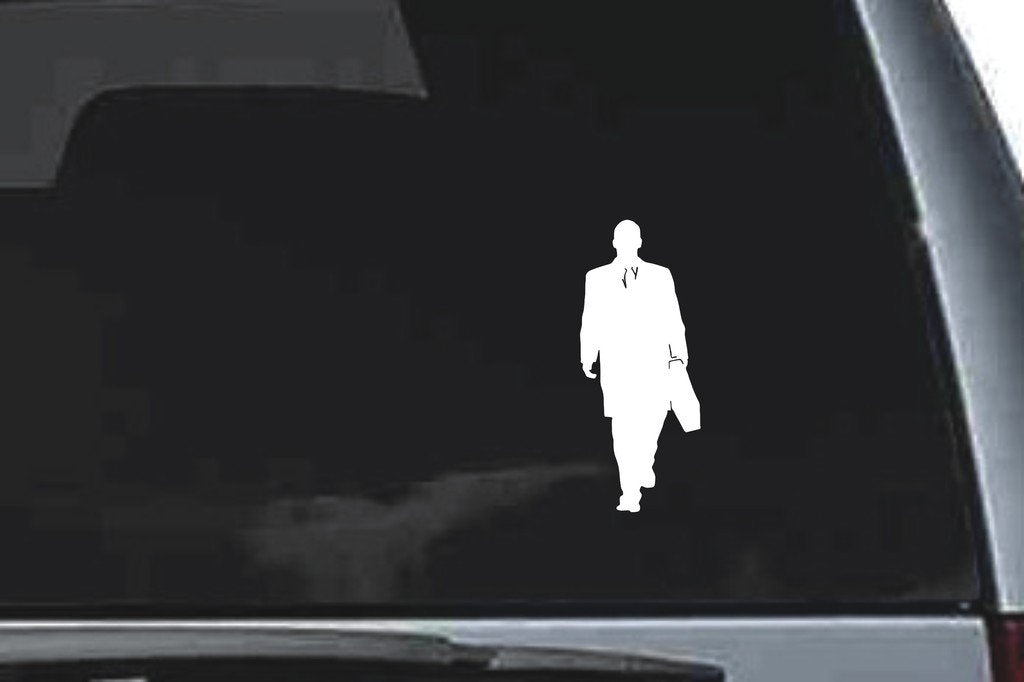 Picniva Businessperson Walking Sty1 Vinyl Car Window Decal, Approx 5 in
