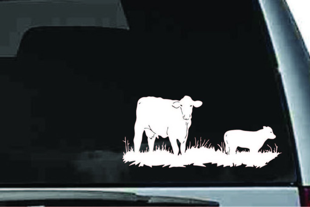 Picniva Cow Sty69 Vinyl Car Window Decal, Approx 5 in