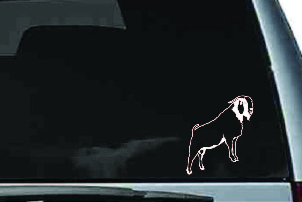 Picniva Boer Goat Sty9 Vinyl Car Window Decal, Approx 5 in
