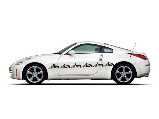 Picniva sty207 Racing Car Body Side Stripes Sticker Decal 2 Pcs