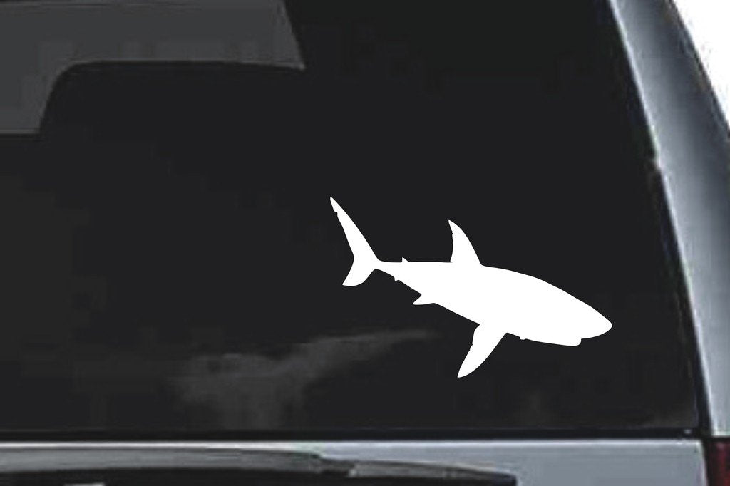 Picniva Shark Sty5 Vinyl Car Window Decal, Approx 5 in