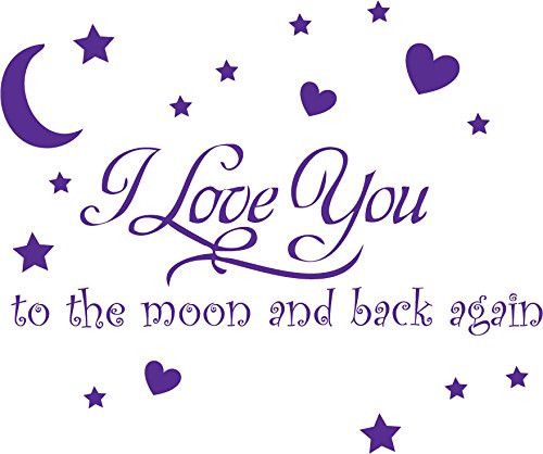Decaltor Moon and Back Nursery Wall Decal