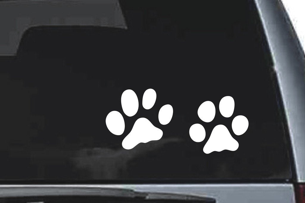 Picniva Cat Track Vinyl Car Window Decal, Approx 5 in