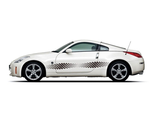 Picniva sty168 Racing Car Body Side Stripes Sticker Decal 2 Pcs