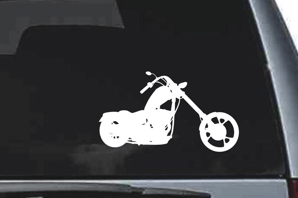 Picniva Chopper Motorcycle Sty6a Vinyl Car Window Decal, Approx 5 in