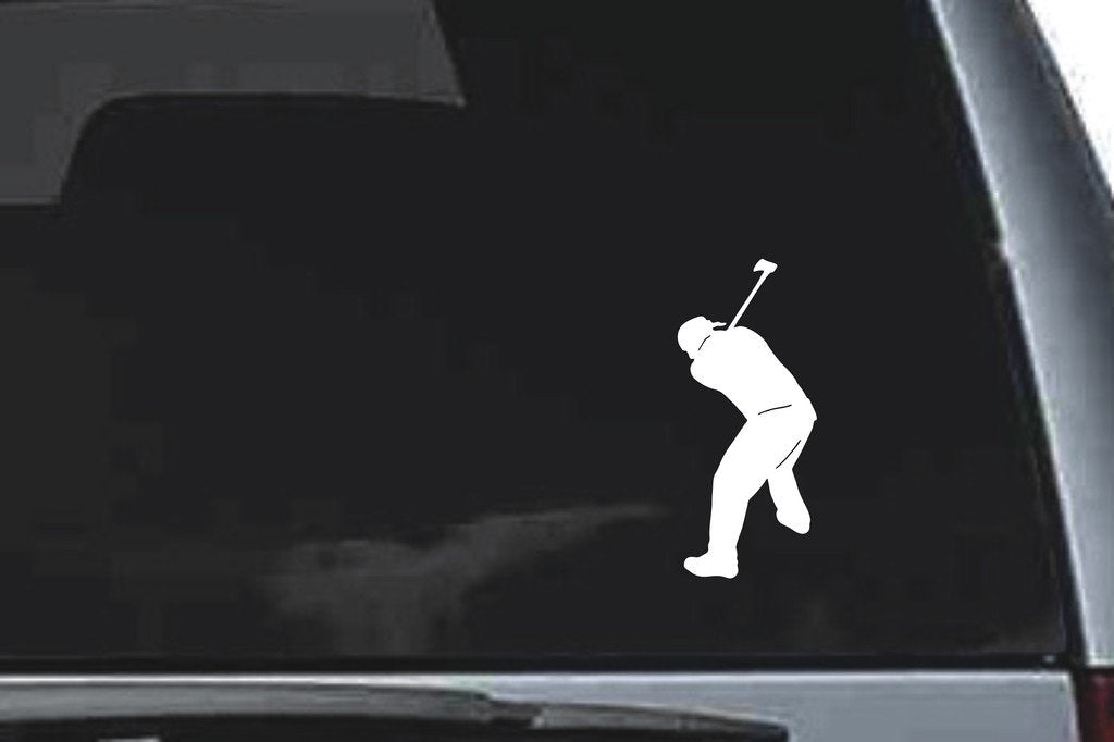 Picniva Axe Sty1 Vinyl Car Window Decal, Approx 5 in