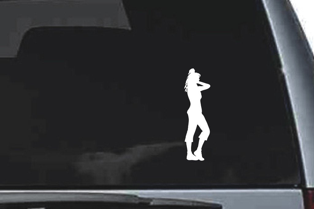 Picniva Standing Sty19 Vinyl Car Window Decal, Approx 5 in