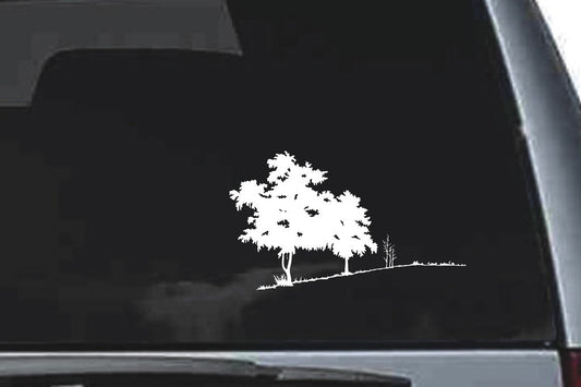 Picniva Treeline Sty4 Vinyl Car Window Decal, Approx 5 in