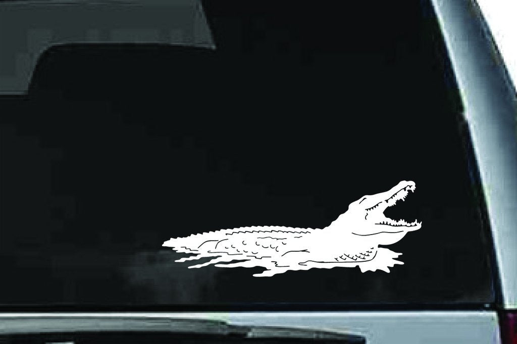 Picniva Alligator Sty1 Vinyl Car Window Decal, Approx 5 in