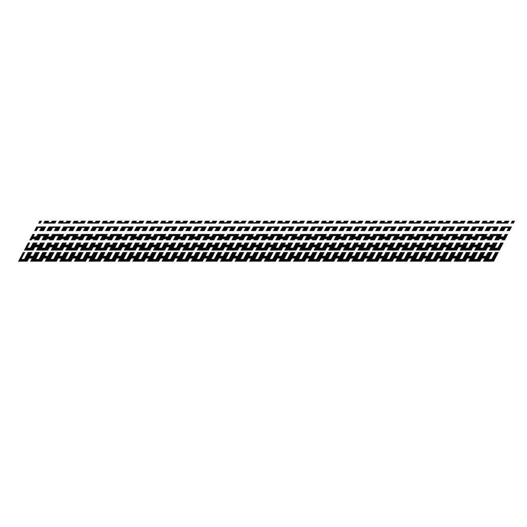 Picniva Style 6 Racing Side Stripe Vinyl Decals, 6 x 73 in, 2 Pc