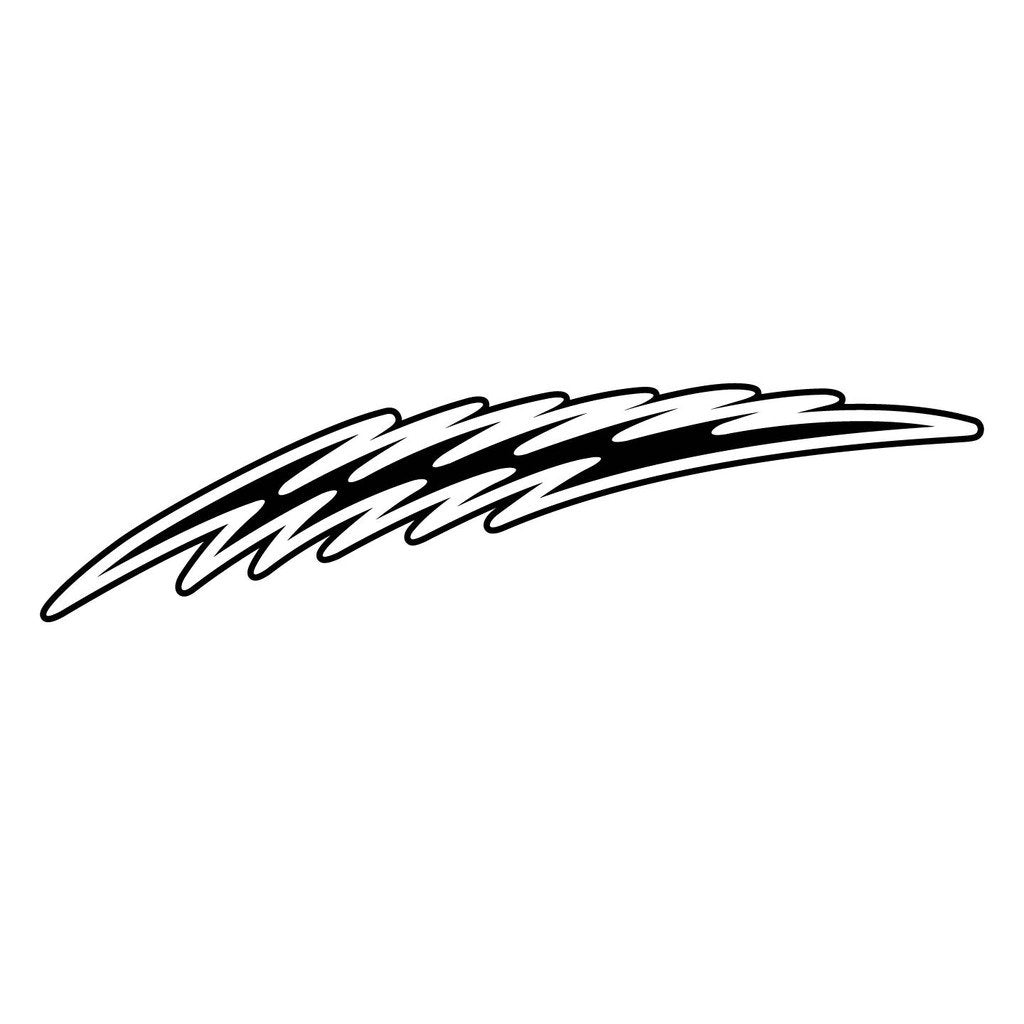 Picniva Style 92 Racing Side Stripe Vinyl Decals, 22 x 80 in, 2 Pc