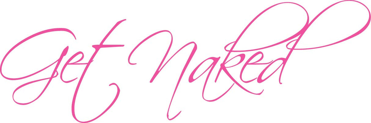 Picniva Get Naked Vinyl Bathroom Wall Decal, Pink, 10 x 34 in