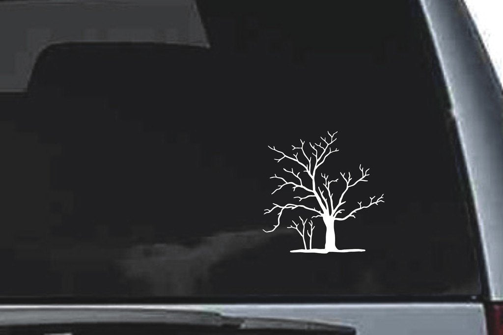 Picniva Treeline Sty5 Vinyl Car Window Decal, Approx 5 in