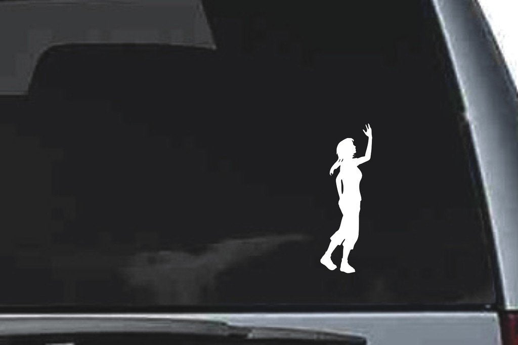Picniva Standing Sty6 Vinyl Car Window Decal, Approx 5 in