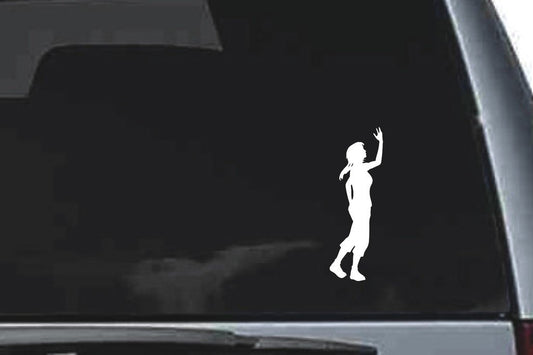 Picniva Standing Sty6 Vinyl Car Window Decal, Approx 5 in