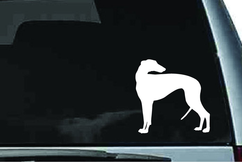 Picniva Greyhound Dog Sty3 Vinyl Car Window Decal, Approx 5 in