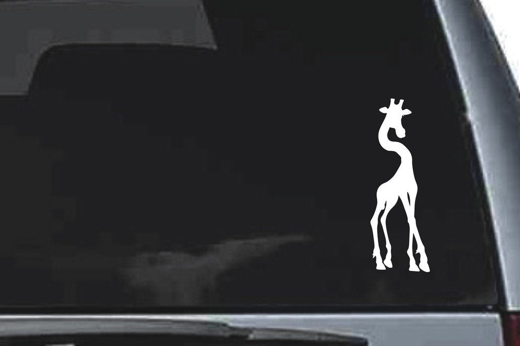 Picniva Giraffe Sty5 Vinyl Car Window Decal, Approx 5 in