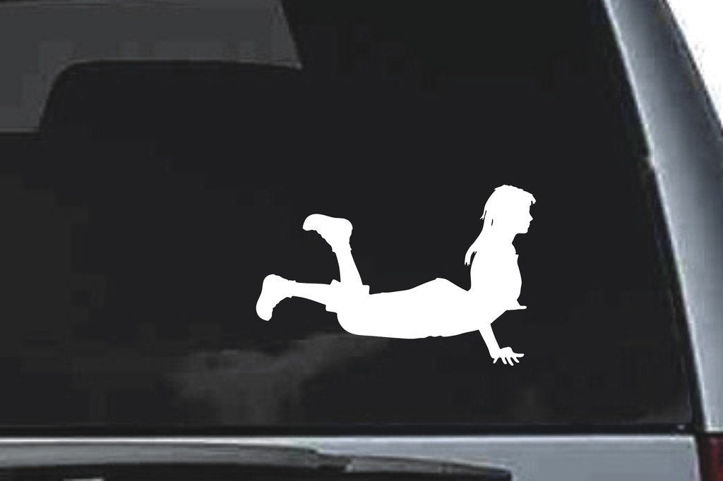Picniva Reclining Figure Sty6 Vinyl Car Window Decal, Approx 5 in
