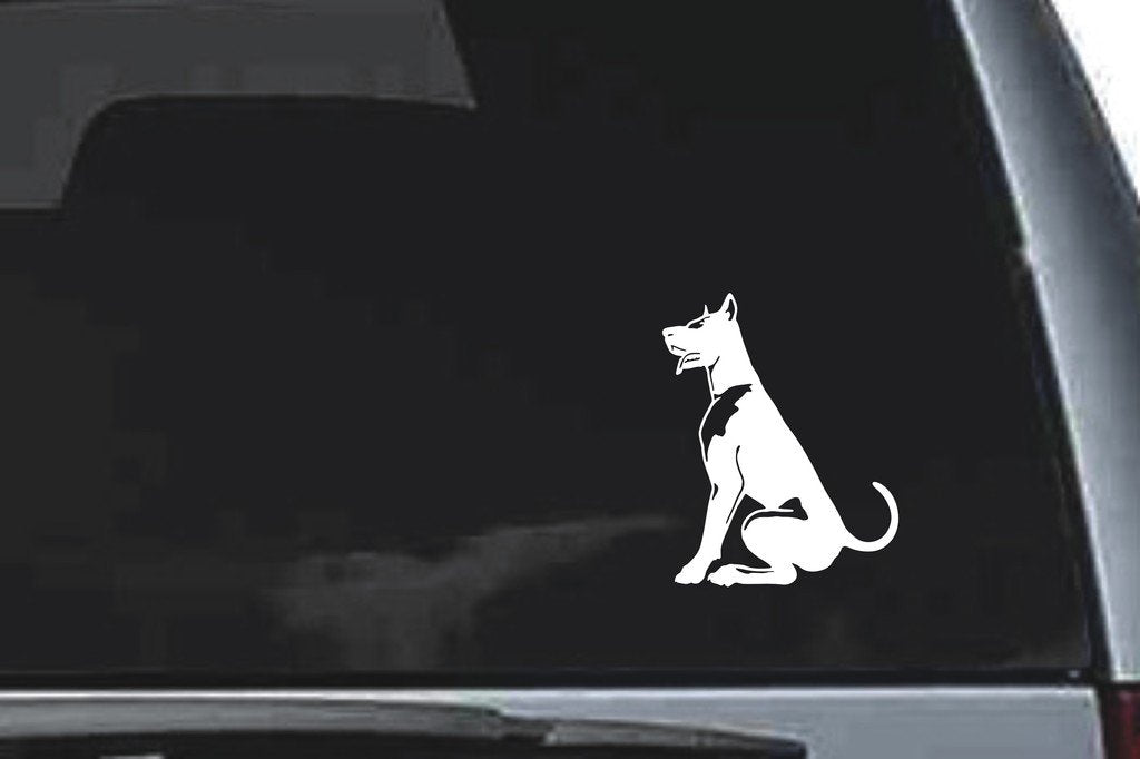 Picniva Doberman Dog Sty8 Vinyl Car Window Decal, Approx 5 in
