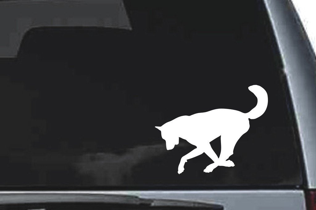 Picniva Wolf Sty45 Vinyl Car Window Decal, Approx 5 in