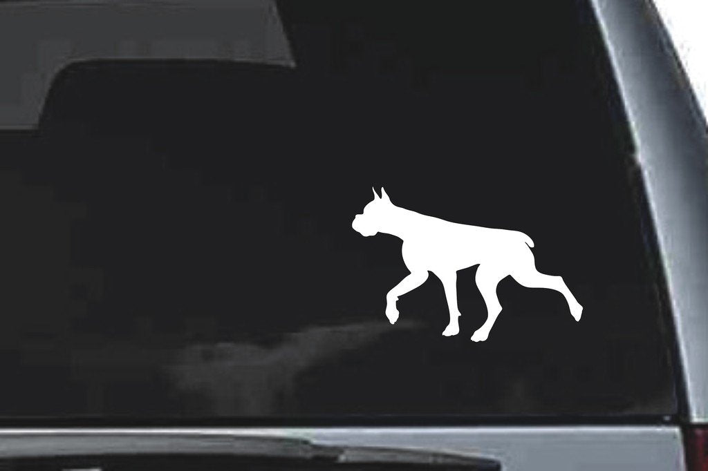 Picniva Boxer Dog Sty30 Vinyl Car Window Decal, Approx 5 in