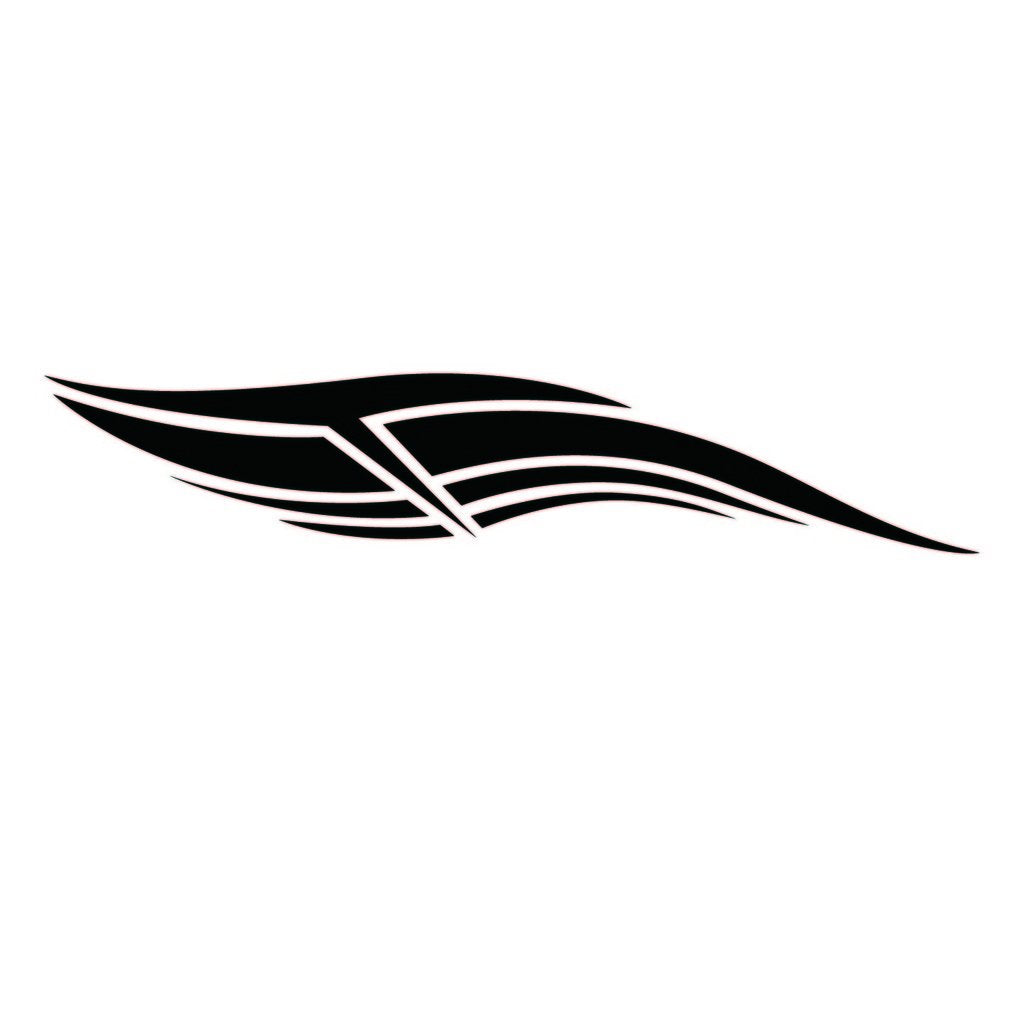 Picniva Style 42 Racing Side Stripe Vinyl Decals, 11 x 57 in, 2 Pc