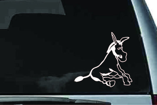 Picniva Donkey Sty4 Vinyl Car Window Decal, Approx 5 in
