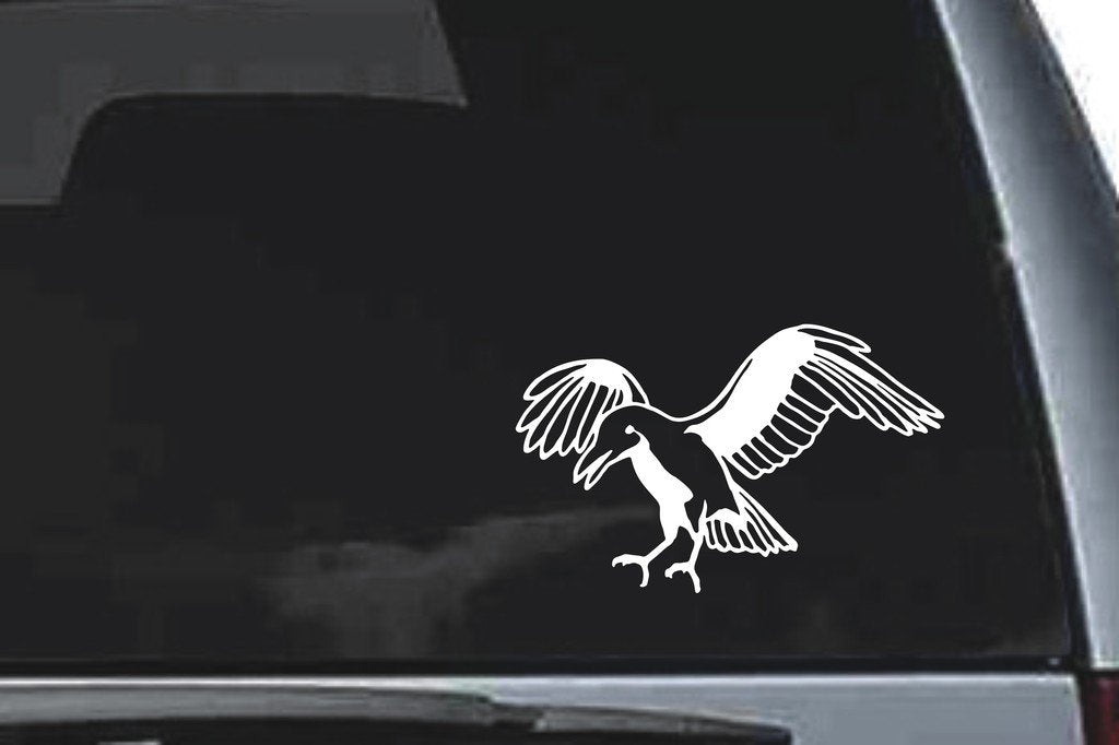 Picniva Crow Sty14 Vinyl Car Window Decal, Approx 5 in