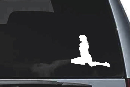 Picniva Sitting Sty4 Vinyl Car Window Decal, Approx 5 in