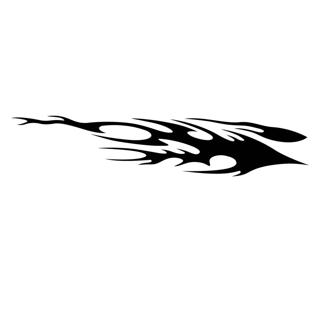 Picniva Style 308 Racing Side Stripe Vinyl Decals, 22 x 108 in, 2 Pc