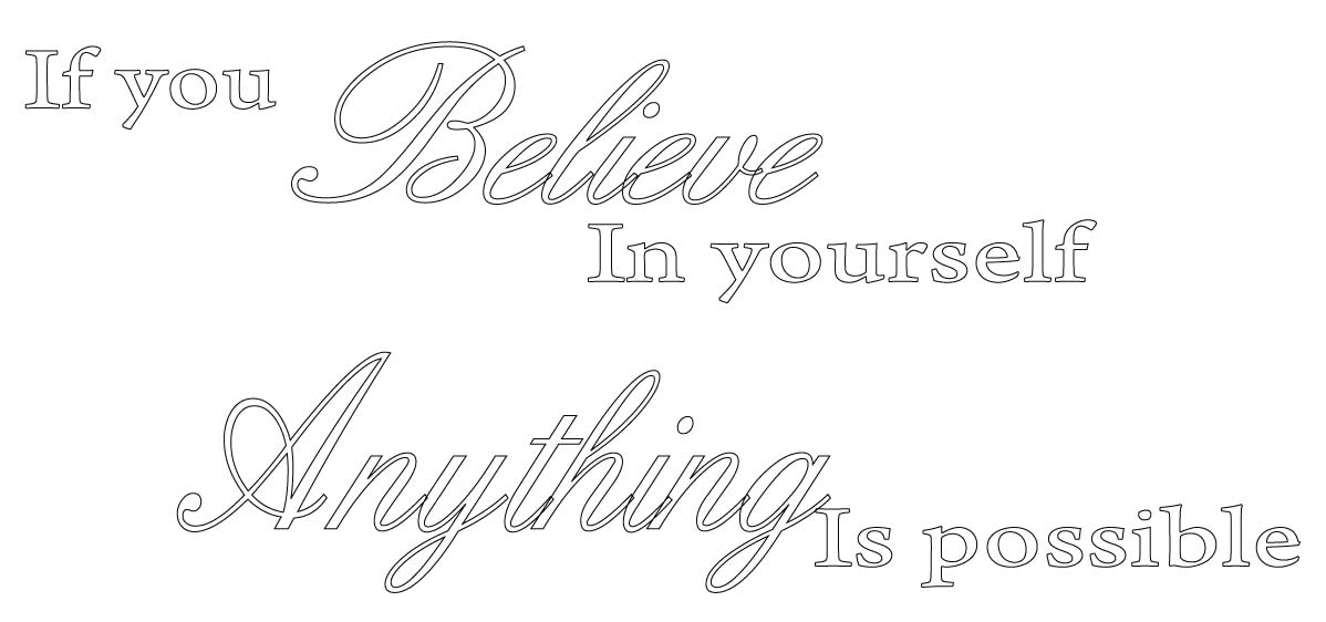 Picniva If You Believe in Yourself Wall Decal, White, 30 x 13 inches