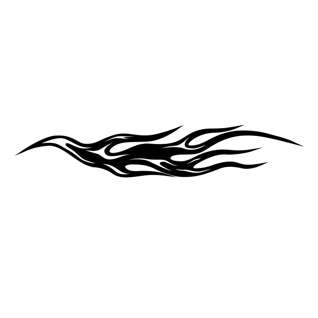 Picniva sty409 Racing Car Body Side Stripes Sticker Decal 2 Pcs
