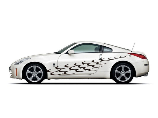 Picniva sty266 Racing Car Body Side Stripes Sticker Decal 2 Pcs