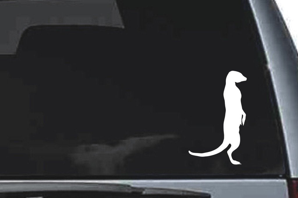 Picniva Meerkat Sty7 Vinyl Car Window Decal, Approx 5 in