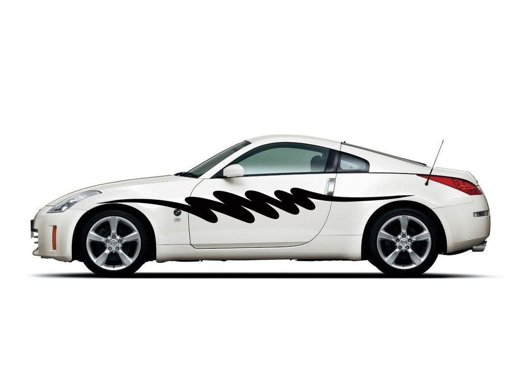 Picniva Style 39 Racing Side Stripe Vinyl Decals, 11 x 97 in, 2 Pc