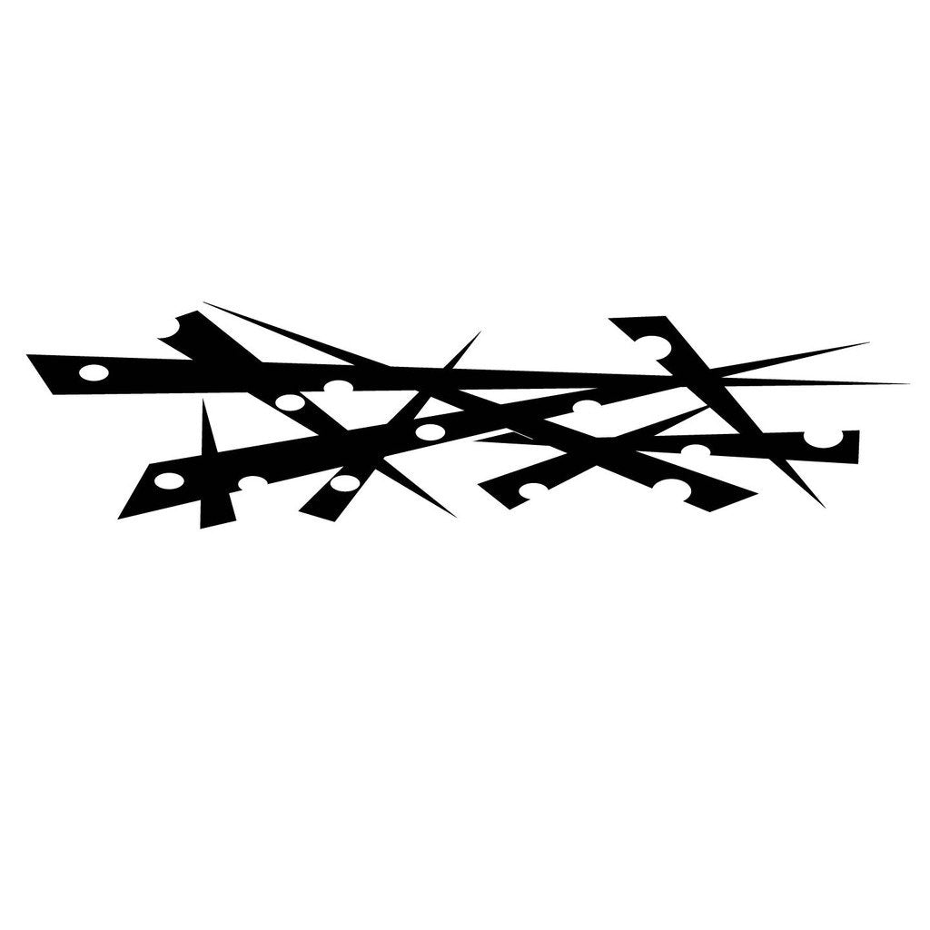 Picniva sty102 Racing Car Body Side Stripes Sticker Decal 2 Pcs