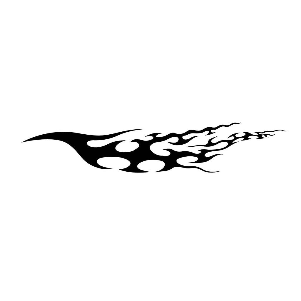 Picniva Flame Pattern Vinyl Car Body Side Decals, Two Pack