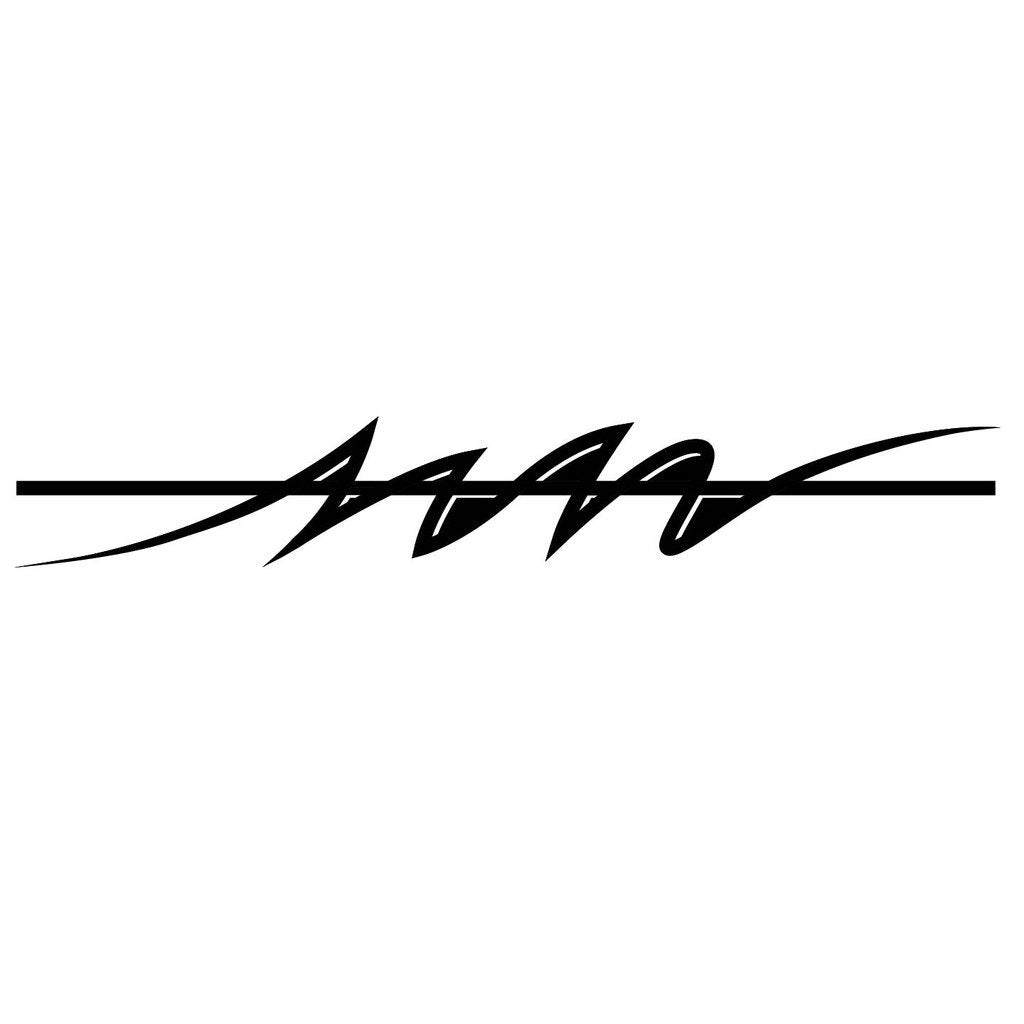 Picniva Style 86 Racing Side Stripe Vinyl Decals, 11 x 72 in, 2 Pc