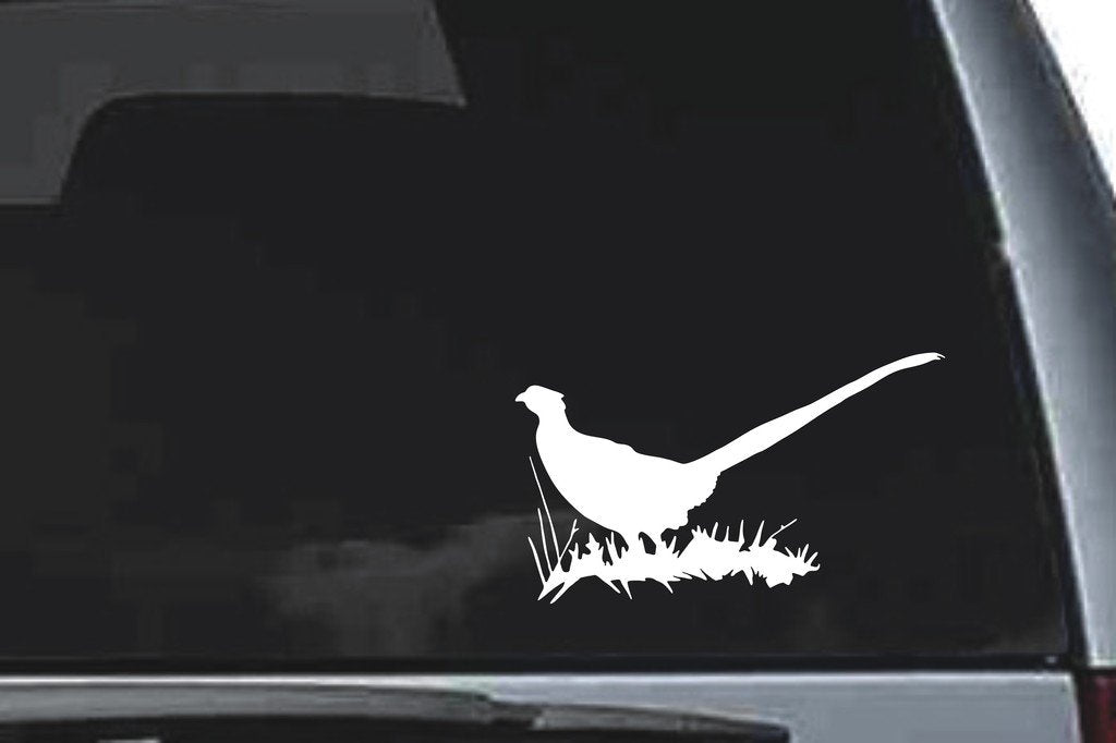 Picniva Pheasant Sty3 Vinyl Car Window Decal, Approx 5 in