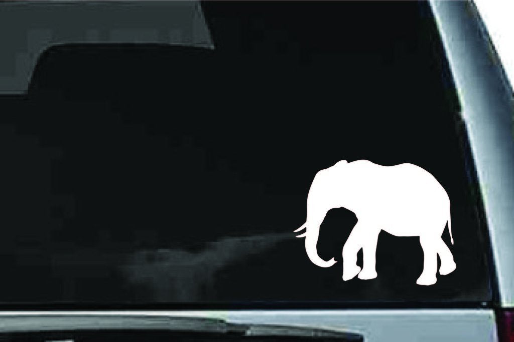 Picniva Elephant Sty16 Vinyl Car Window Decal, Approx 5 in