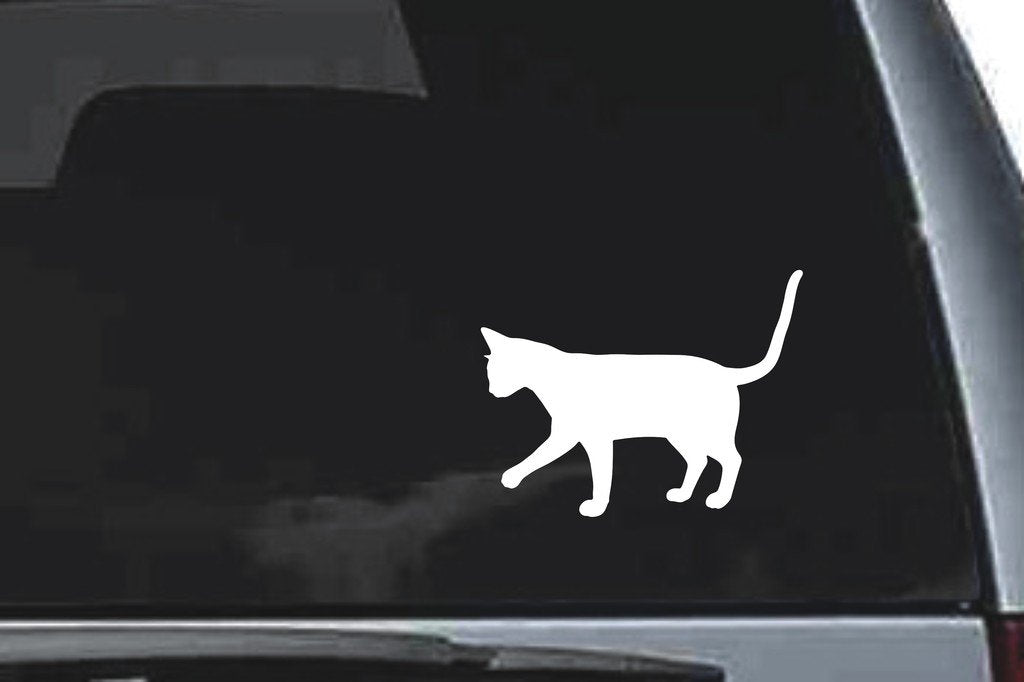 Picniva Abyssinian Cat Sty1 Vinyl Car Window Decal, Approx 5 in