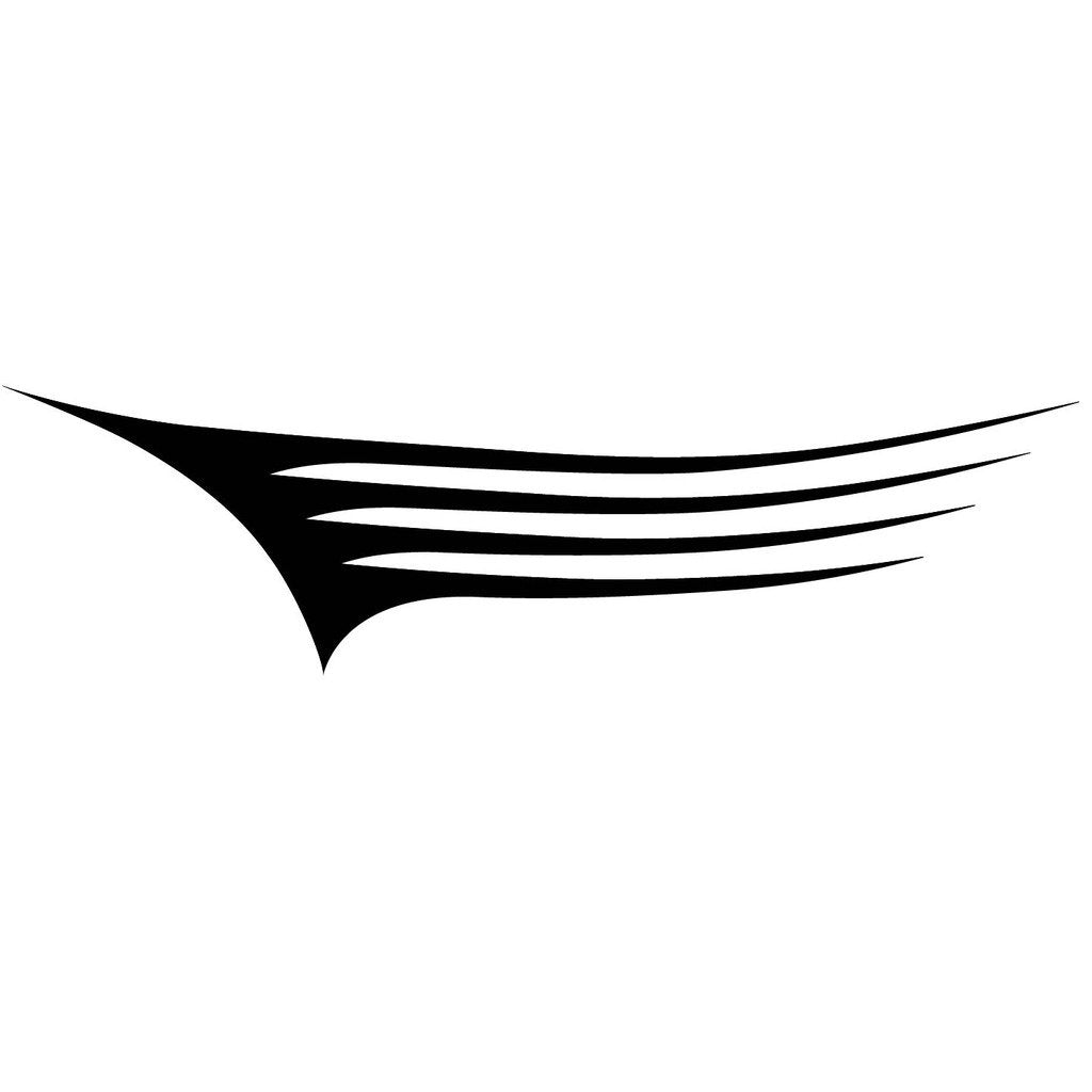 Picniva sty93 Racing Car Body Side Stripes Sticker Decal 2 Pcs