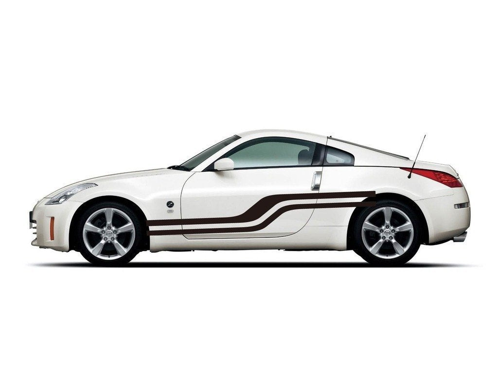 Picniva sty186 Racing Car Body Side Stripes Sticker Decal 2 Pcs