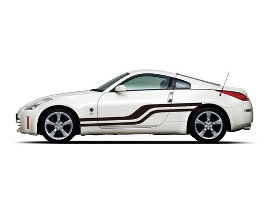 Picniva sty186 Racing Car Body Side Stripes Sticker Decal 2 Pcs