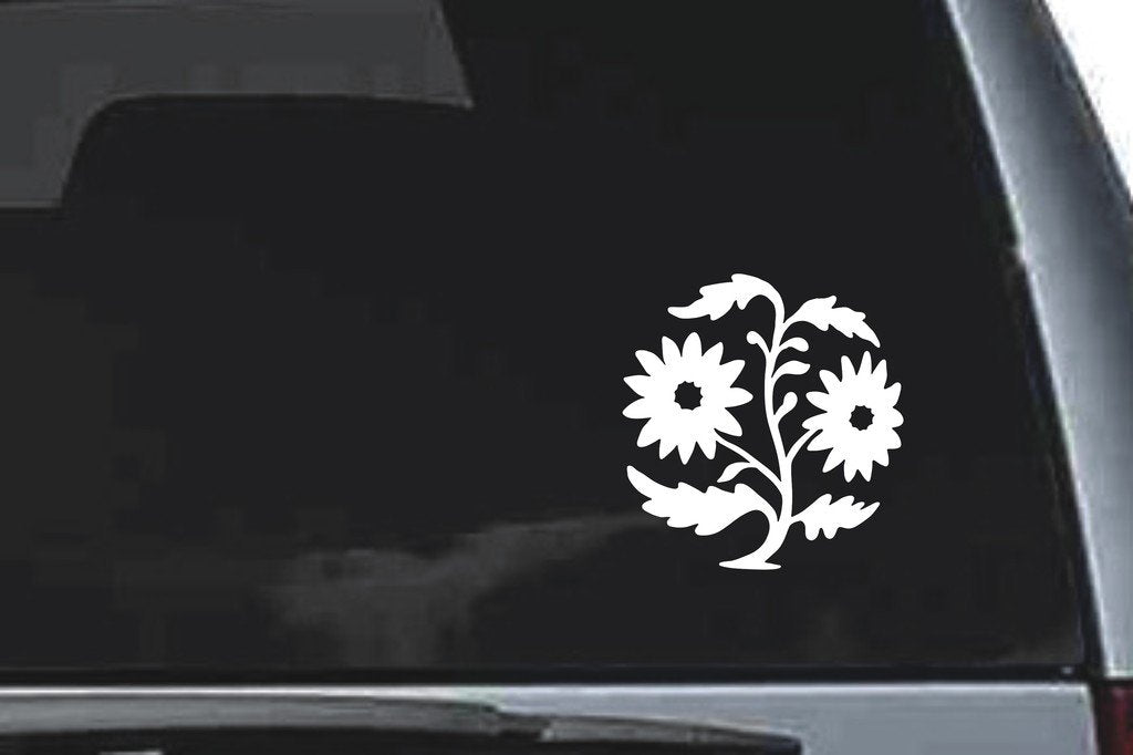 Picniva Flower Sty24 Vinyl Car Window Decal, Approx 5 in