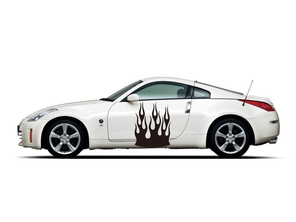 Picniva sty431 Vinyl Racing Stripes Car Body Side Decals, 2-Piece Set